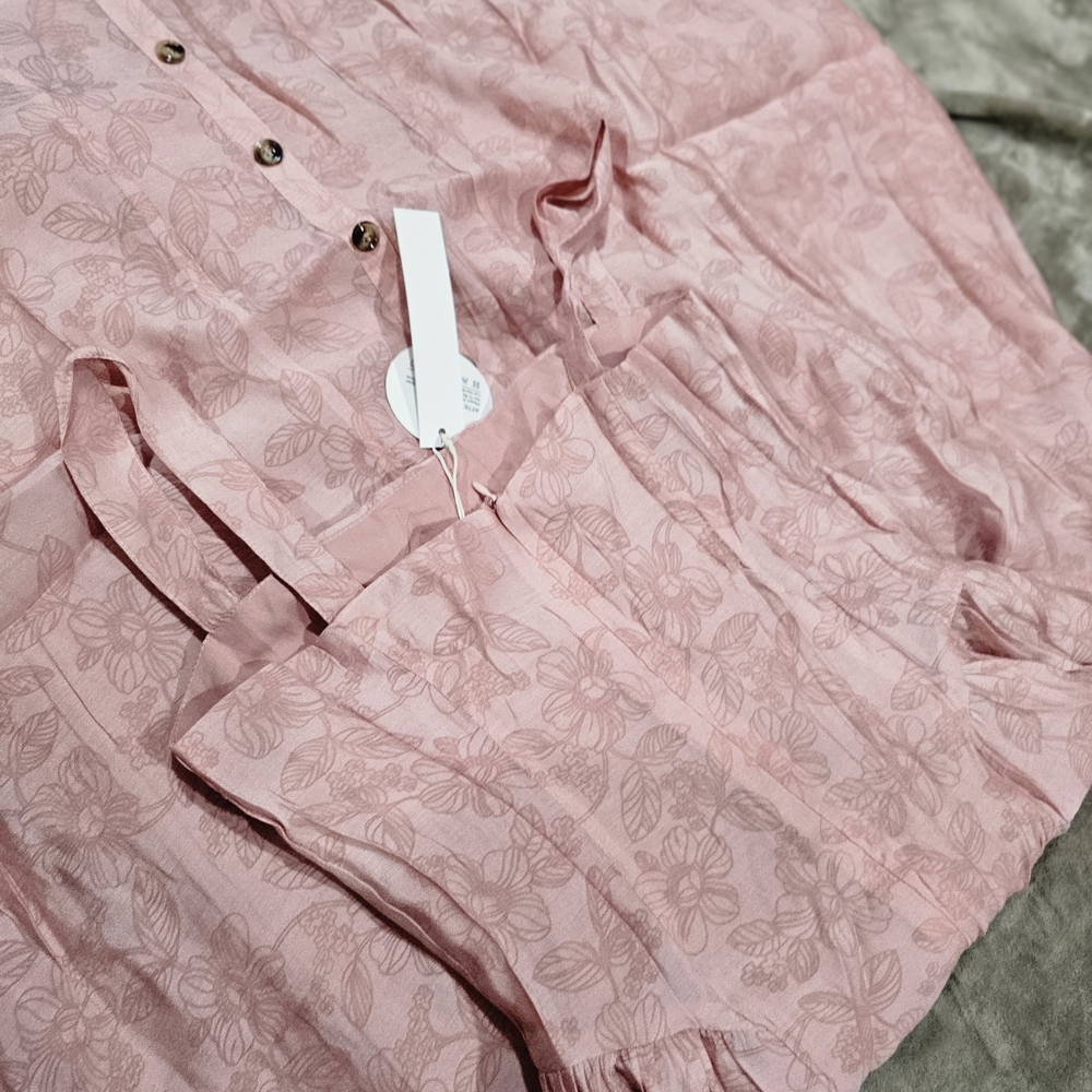 & Other Stories Pink Floral Dress - Picture 4 of 5
